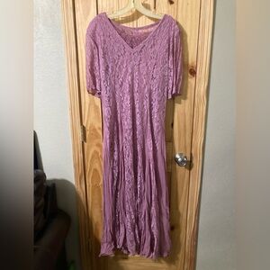 Together size 12 Lavender Lace Maxi Dress